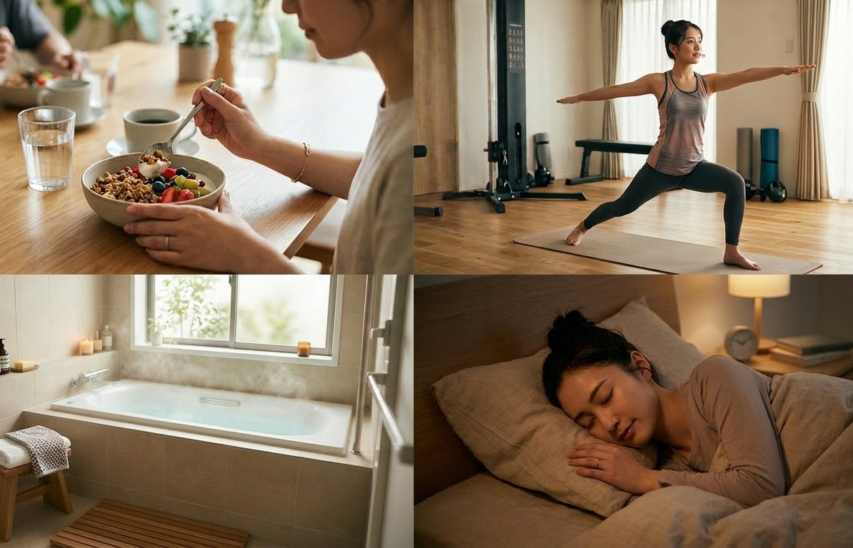 食事運動入浴睡眠のイメージ画像